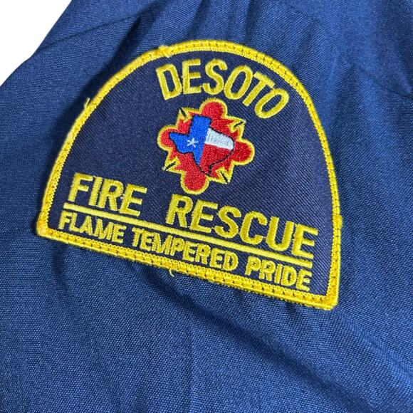 Desoto EMT Paramedic Fire & Rescue Firefighter Shirt Fire Resistant Size XL - Picture 6 of 9